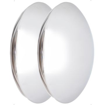 1 Pc Chrome Steel Baby Moon 8.25" Diameter Fits Wheels with 7.50" Inner Ring Fits SMOOTHIE Wheels Only