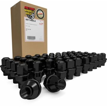 50 Pcs M14x1.5 14x1.5 Thread ET OEM Factory Style Lug Nuts 1.95" Long  Black 13/16" 21mm Hex Fits Ford 2015+ Expedition | F-150 | 2023+ Lightening | Lincoln 2015+ Navigator