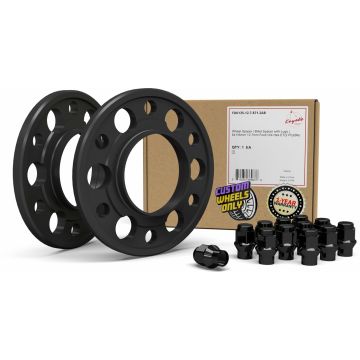 2 Pcs Hub Centric Billet Wheel Spacers Kit with Lugs 12.7mm Thick 6x135mm 87.1mm Hub Includes 12 Pcs M14x1.5 Black ET Lug Nuts Fits 2015+ Ford F-150 | Lincoln Navigator