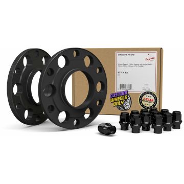 2 Pcs Hub Centric Billet Wheel Spacers Kit with Lugs 15mm Thick 6x5.5 6x139.7 78.10 Hub Includes 12 Pcs M14x1.5 Black ET Lug Nuts Fits 1999+ Silverado 1500 | Sierra 1500