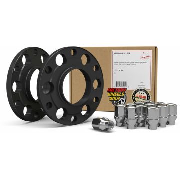 2 Pcs Hub Centric Billet Wheel Spacers Kit with Lugs 15mm Thick 6x5.5 6x139.7 78.10 Hub Includes 12 Pcs M14x1.5 Chrome ET Lug Nuts Fits 1999+ Silverado 1500 | Sierra 1500