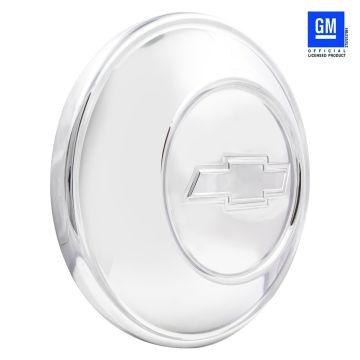 1 Pc Chrome Steel OE Chevy 10.63" Outside Diameter Fits OE Chevy Rally Ralley Wheel Fits Chevy OE Rallye with Bow Tie (Snap on) 10.125"