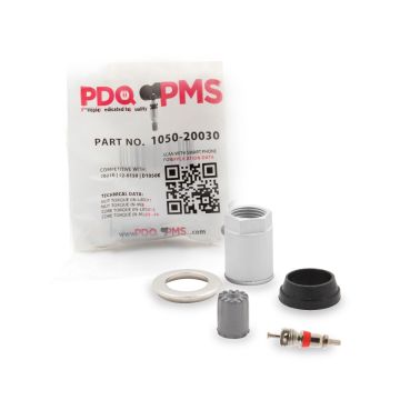 TPMS Service Kit  | 12 Pck | Grommet Nut Washer Core Cap |  Chrysler | Dodge |Volkswagen Equivalent to 1050 | 20030 | Used for OE Sensors 43130-78J10 | 5127-335AA |7B0-907-253A