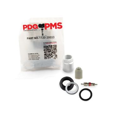 TPMS Service Kits | 12 Pack | Grommet Nut Washer Core Cap |  Fits Lexus Equivalent to 1120 | 20033 | Used for OE Sensors 42607-33021