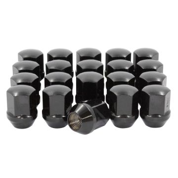 20 Pcs M14 x 1.5 14 x 1.5 OEM Style Lug Nuts  6509873AA | 611-331 | 6509-873AA 1.40" Long  Black 7/8" Hex Fits Chevy 2010+ Camaro | Dodge 2006+ Charger | 2008+ Challenger