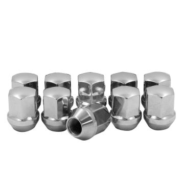 10 Pcs M14 x 1.5 14 x 1.5 OEM Style Lug Nuts  6509873AA | 611-331 | 6509-873AA 1.40" Long  Chrome 7/8" Hex Fits Chevy 2010+ Camaro | Dodge 2006+ Charger | 2008+ Challenger