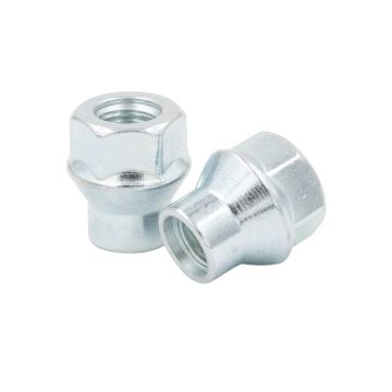 1 Pc 1/2" Thread ET Bulge Acorn (Extra Thread for Spacers) 1.00" Long Lug Nut Bright Zinc 3/4" 19mm Hex Fits Ford Mustang 1965 to 2014 and Many Vintage Dodge Chevy Ford Vehicles