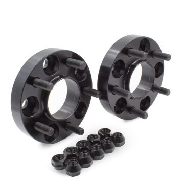 2 Pcs Hub Centric Wheel Spacers Adapters 5x4.5 5x114.3 1.00 Inch Thick M14x1.5 14x1.5 Thread Stud Fits  Ford Mustang 2015+