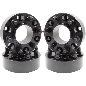 4 Pcs Hub Centric Wheel Spacers 6 on 135mm to  6 on 5.50" 2.00" Thick 14mm 1.50 14x1.50mm Thread Stud 87.10mm Vehicle Hub Adapts Chevy GMC 1500 Wheel to Ford F150 Vehicles