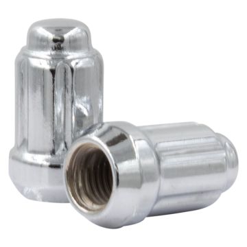 1 Pc 1/2" Thread Car Spline 1.38" Long Lug Nut Chrome Spline Fits Ford Mustang 1965 to 2014 and Many Vintage Dodge Chevy Ford Vehicles