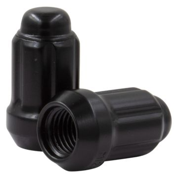 1 Pc 1/2" Thread Car Spline 1.38" Long Lug Nut Black Spline Fits Ford Mustang 1965 to 2014 and Many Vintage Dodge Chevy Ford Vehicles