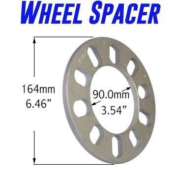 Wheel Spacer | Die Cast Aluminum | 5 Lug  [108mm/4.25  to 135mm/5.00  BC]  - 8mm or 5/16  Thick [4 Pack]