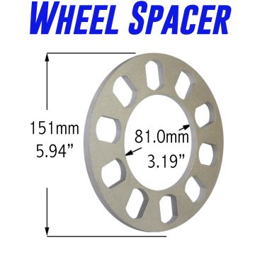 Wheel Spacer | Die Cast Aluminum | 5 Lug  [100mm/4.25  to 120mm/4.75  BC]  - 8mm or 5/16  Thick [4 Pack]